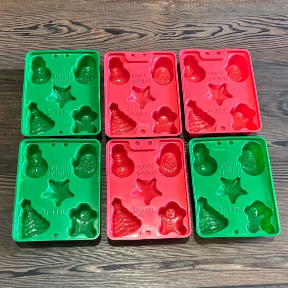 Jell-O Other - Set of 6 - Jell-O Christmas Jell-O Molds